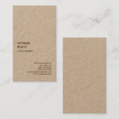 独占的プレミアムクラフトユニークミニマモダンリスト 名刺 (正面/裏面)