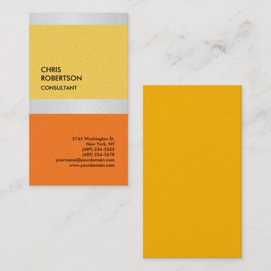 独占的プレミアムパールモダンユニーク 名刺 (正面/裏面)