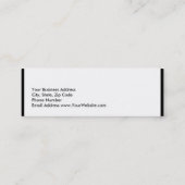 独占的ユニークモダン白黒 スキニー名刺 (裏面)