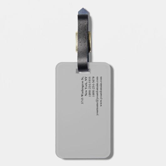 独占的灰色 ラゲッジタグ (裏面縦)