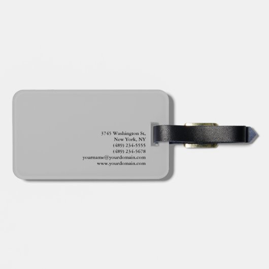 独占的灰色 ラゲッジタグ (裏面横)
