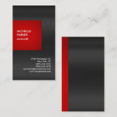 独占的特殊赤モダン灰色 名刺 (正面/裏面)