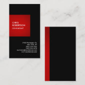 独占的特殊赤黒モダンユニーク 名刺 (正面/裏面)