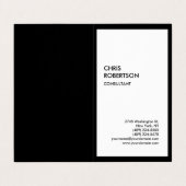 独占的特殊黒縁ど白モダンユニーク 名刺 (外部フラット)