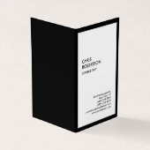 独占的特殊黒縁ど白モダンユニーク 名刺 (外部)