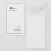 独占的特殊黒縁ど白モダン 名刺 (正面/裏面)