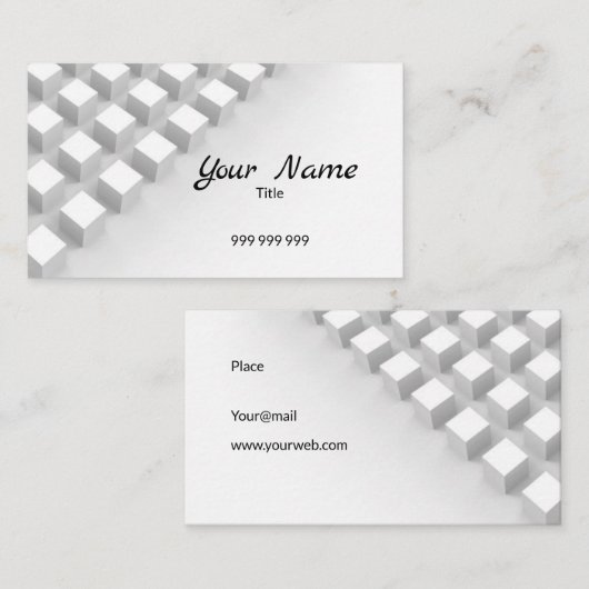 独占的白モダン色 名刺 (正面/裏面)