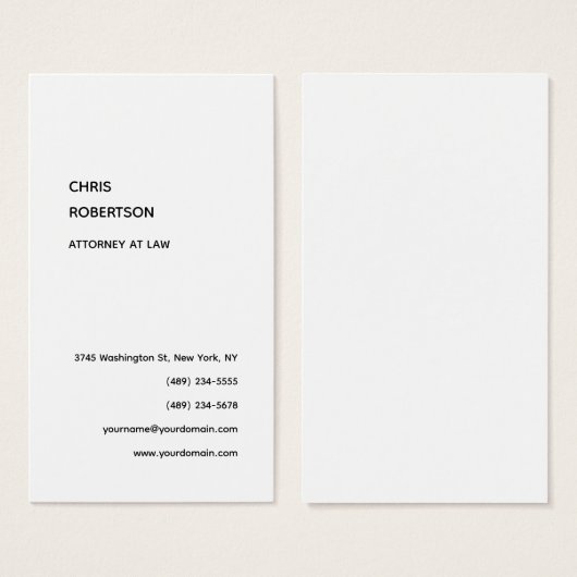 独占的白黒プロフモダンユニークァイルカード (正面&裏面)