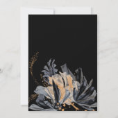 独占的金ゴールドブラックフローラブライダルシャワー招待状 招待状 (裏面)