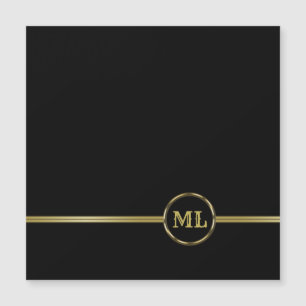独占的金ゴールドロゴMonogram on black 3リングや輪Binde