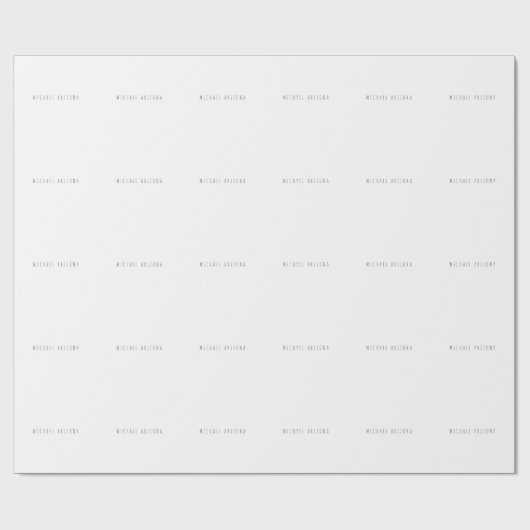 独占的 パーソナル モダン 名前追加 ミニマル ラッピングペーパー (フラット)