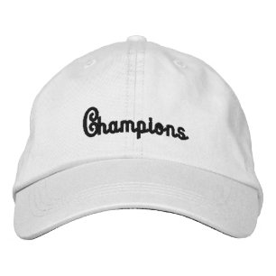 独占的Champions用のキャップ設計 刺繍入りキャップ