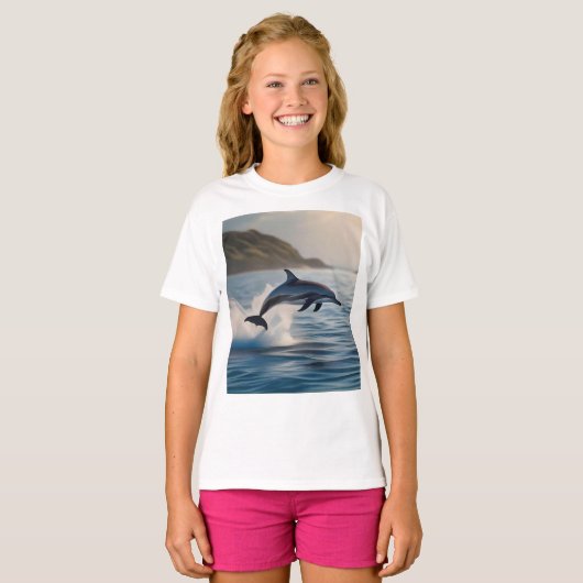 独唱イルカを海に飛ばしながら Tシャツ (正面フル)