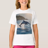 独唱イルカを海に飛ばしながら Tシャツ (正面)