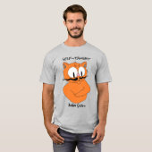 独学で身につけたカートゥーン風口ひげ猫 Tシャツ (正面フル)