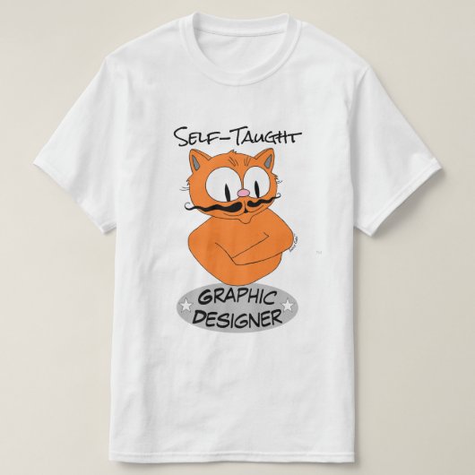 独学のグラフィックデザイナーSeñor Gato™ Tシャツ (デザイン正面)