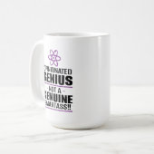 「独断の天才…本物の賢い人ではない」 コーヒーマグカップ (正面左)