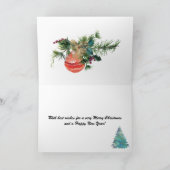 独特の光沢のある愛らしいクリスマスカード シーズンカード (内部)