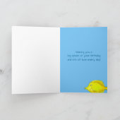 独特の味の熱帯魚のイルカのハッピーバースデー カード (内部)