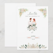 独特の招待状カード 招待状 (正面/裏面)