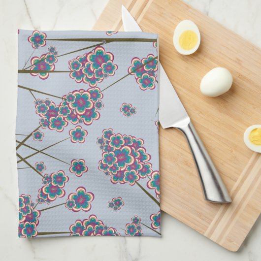 独特の枝スカイキッチンタオル キッチンタオル (四つ折り)