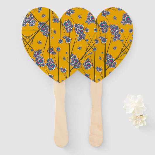 独特の枝手ファン ハンドファン (正面&裏面)