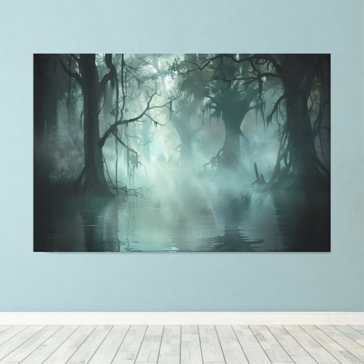 独特の素晴らし湿地 キャンバスプリント (インサイチュ (ウッドフロア))