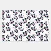 独特の紫色の花 ラッピングペーパーシート (正面2)