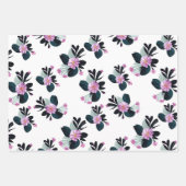 独特の紫色の花 ラッピングペーパーシート (正面)