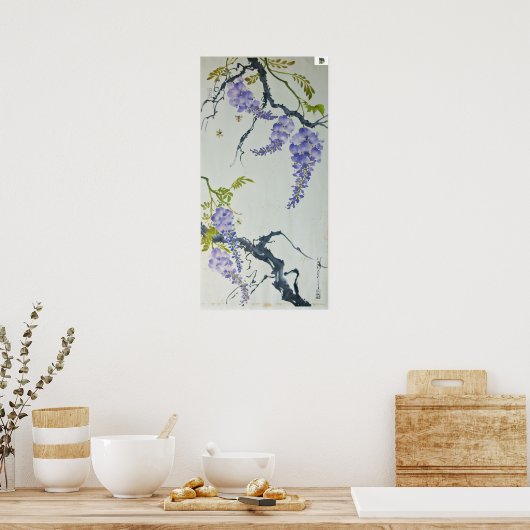 独特の紫色の香り絵画の花 ポスター (キッチン)