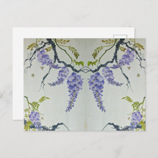 独特の紫色の香り絵画の花 ポストカード (正面/裏面)