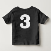 独特の誕生日「3」 トドラーTシャツ (裏面)