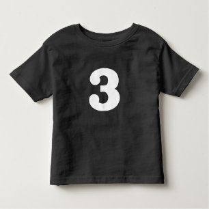 独特の誕生日「3」 トドラーTシャツ