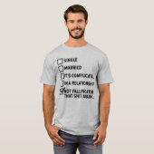 独独身の立ことわざおもしろい冗談 Tシャツ (正面フル)