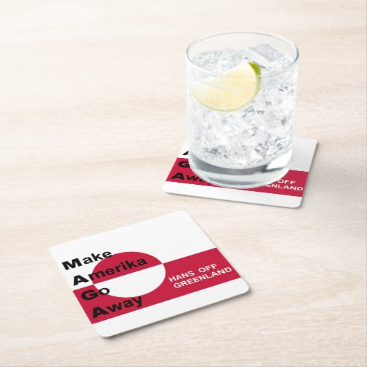独立したグリーンランド スクエアペーパーコースター (インサイチュ)