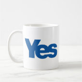 独立したスコットランドへのYes コーヒーマグカップ (左)