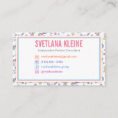 独立したファッションの小売商の名刺のユニコーン 名刺 (裏面)