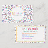 独立したファッションの小売商の名刺のユニコーン 名刺 (正面/裏面)