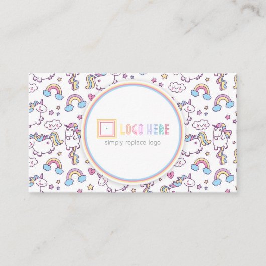 独立したファッションの小売商の名刺のユニコーン 名刺 (正面)