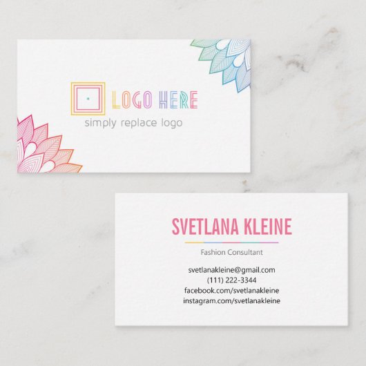 独立したファッションの小売商の名刺 名刺 (正面/裏面)