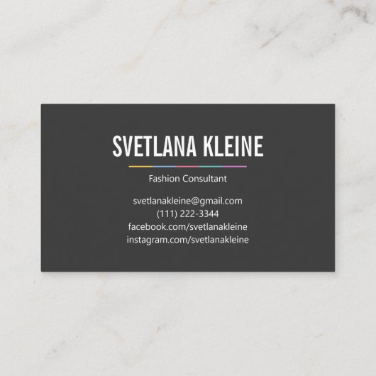 独立したファッションの小売商の名刺 名刺 (裏面)