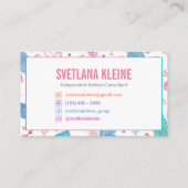 独立したファッションの小売商の名刺Boho 名刺 (裏面)