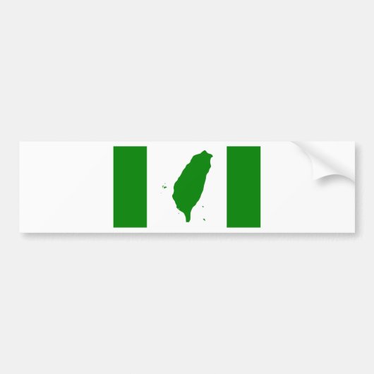 独立した台湾-臺灣獨立運動-の旗台灣獨立運動 バンパーステッカー (正面)