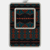 独立した誇りを持った シルバープレートフレームオーナメント (正面)