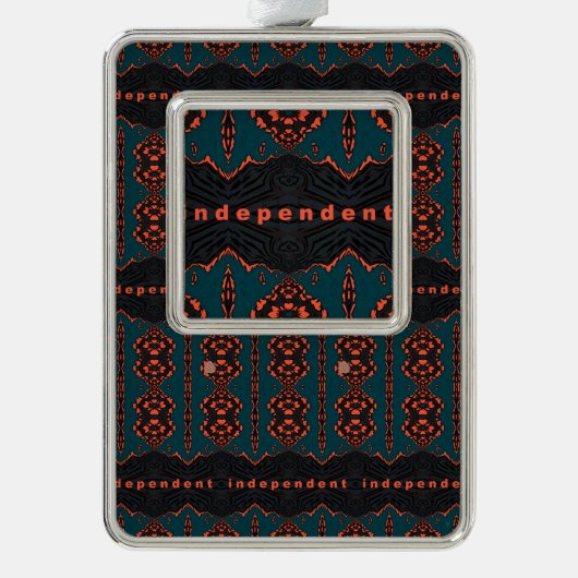 独立した誇りを持った シルバープレートフレームオーナメント (正面)