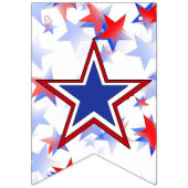 独立した赤、白、青のグラフィカルな蝶 バンティングフラッグ (第1の旗)