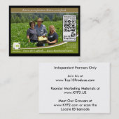 独立した農場のためのQRコードたどることができるShelftalker 名刺 (正面/裏面)