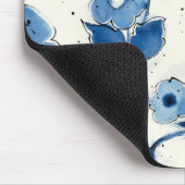 独立した青い開花 マウスパッド (コーナー)