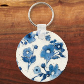 独立した青の開花 キーホルダー (正面)