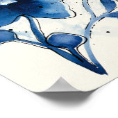 独立した青の開花 ポスター (角)